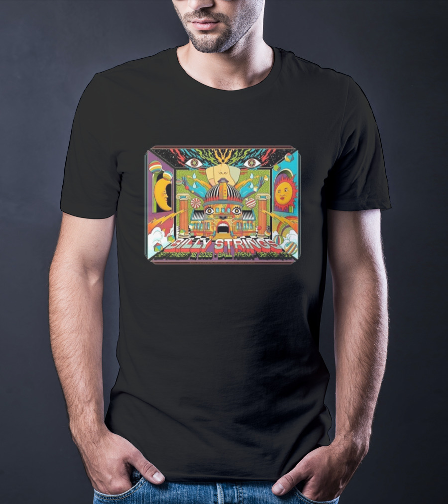 Billy Strings Ball Arena Denver September 18 2026 By Pedro Correa Psychedelic T-Shirt