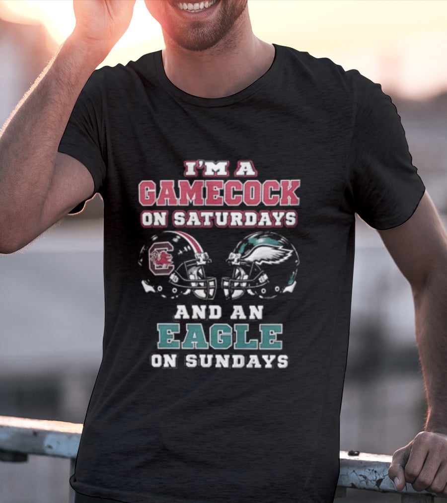 South Carolina Gamecock Saturdays Philadelphia Eagles Sundays Fan T-Shirt
