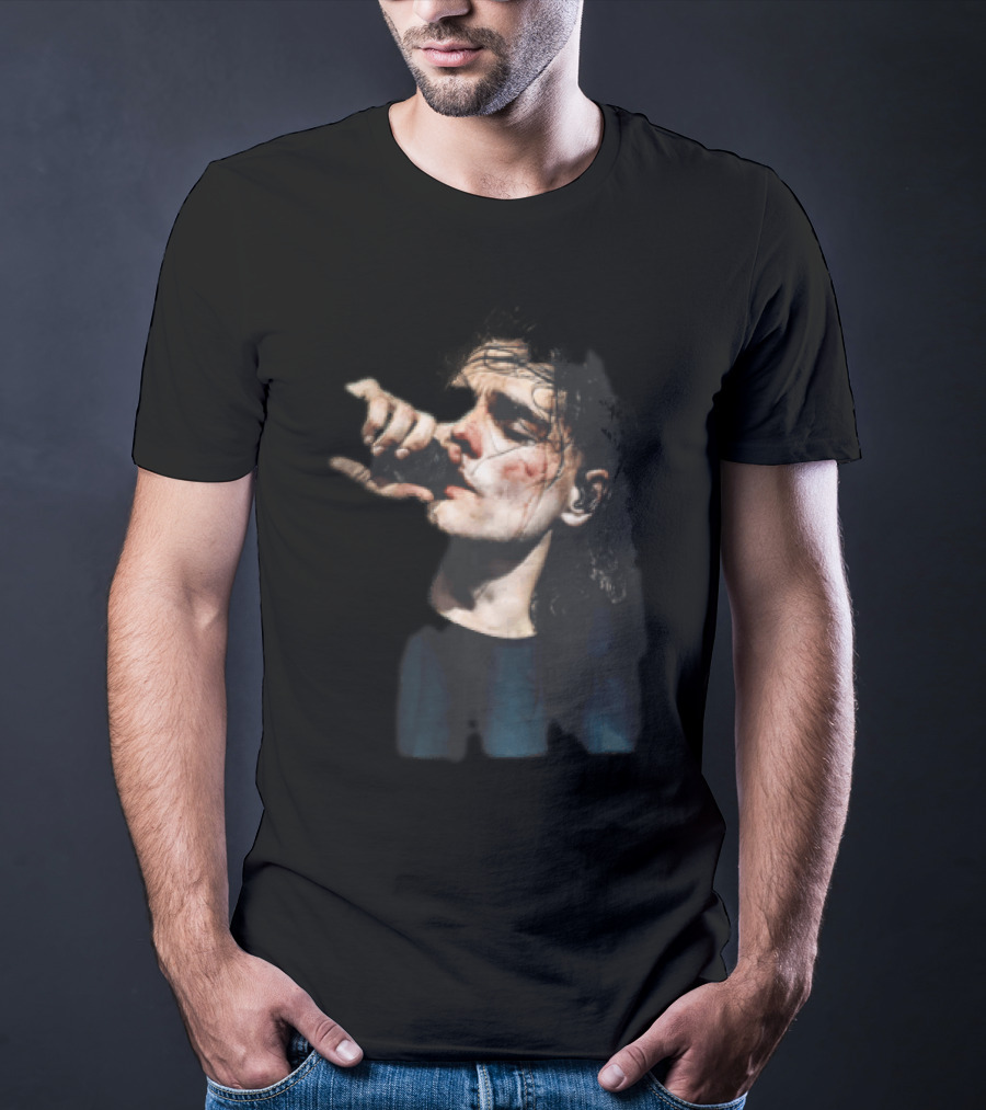 Male Singer Mic Performance Sweaty Bloody Face Stage Moment T-Shirt