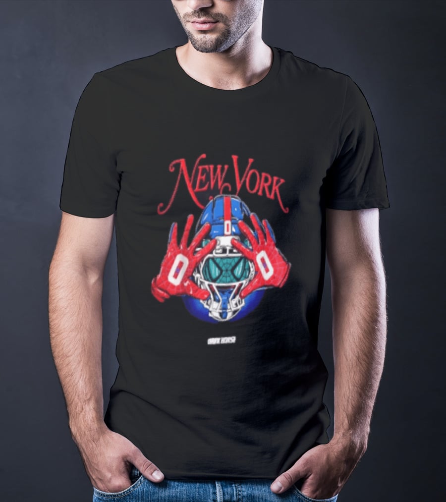New York Dark Horse Helmet Spider Man Gloves T-Shirt