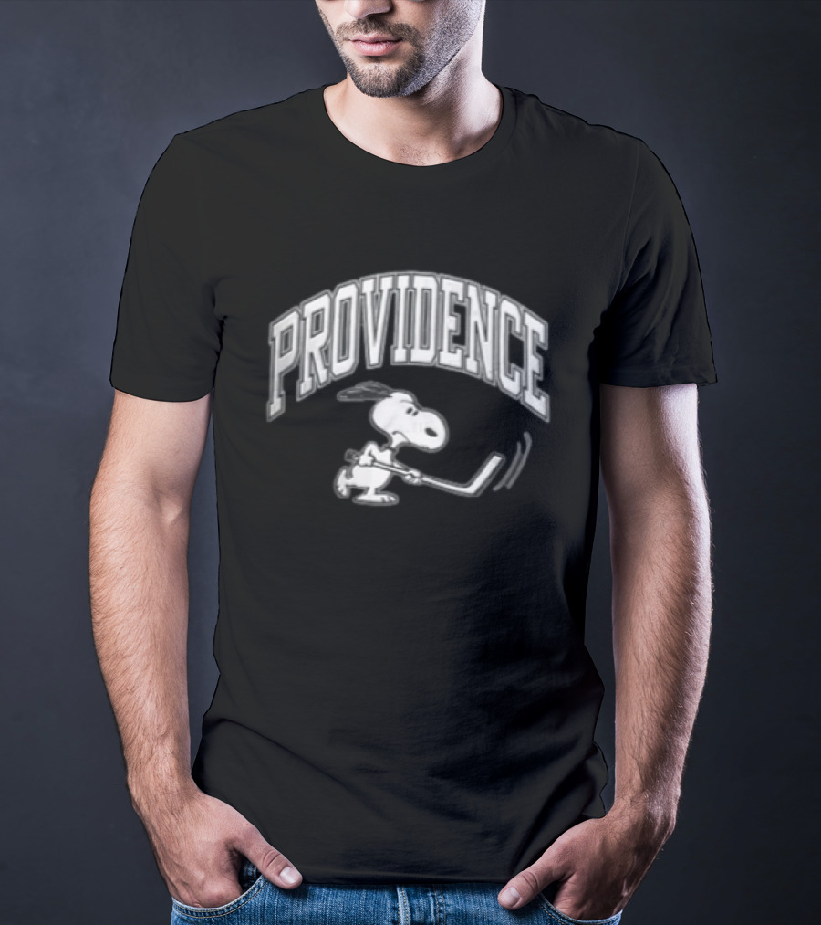Providence College Friars Snoopy Ice Hockey Cartoon Peanuts NCAA T-Shirt