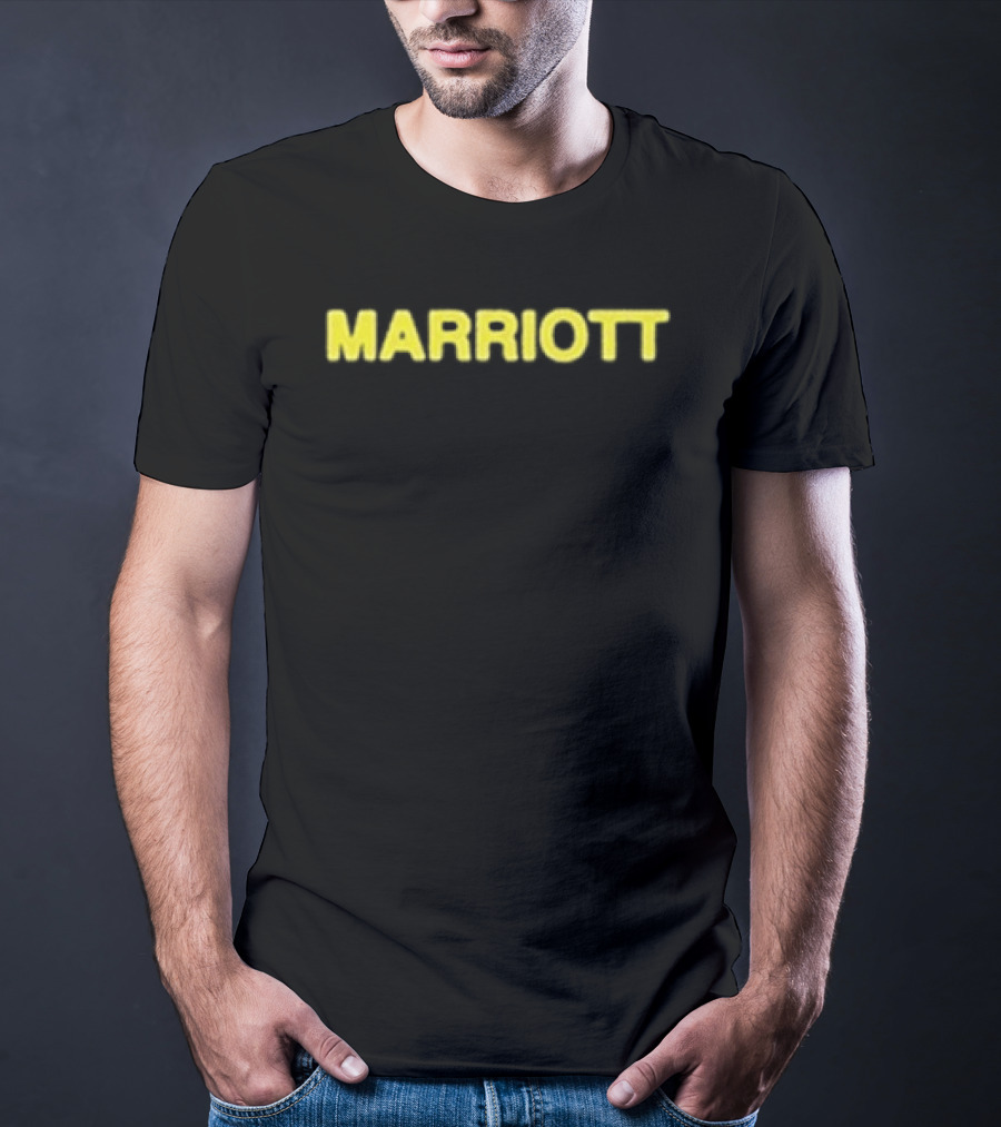 James Marriott Sticker Collage Black Marriott Yellow T-Shirt