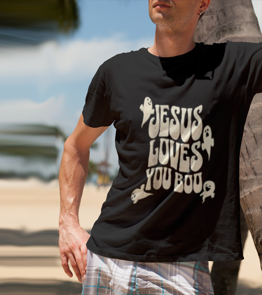 Jesus Loves You Boo Halloween Christian Ghosts T-Shirt