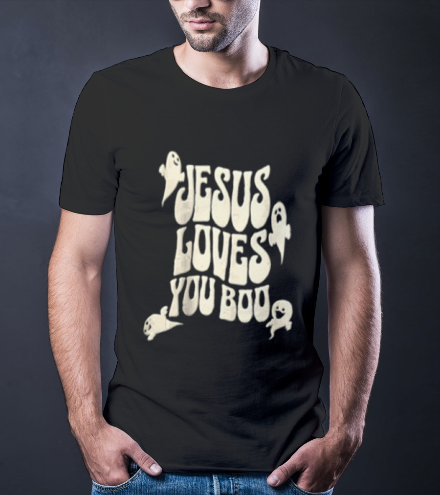 Jesus Loves You Boo Halloween Christian Ghosts T-Shirt