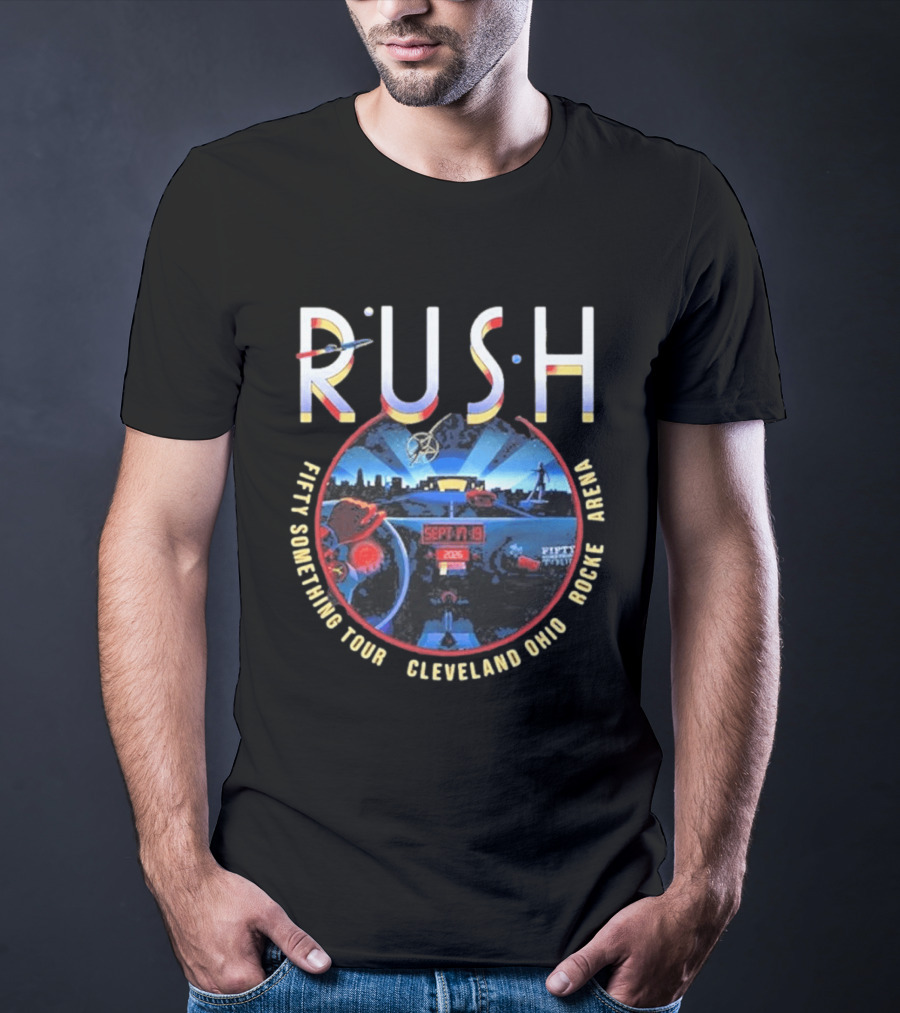 Rush Fifty Something Tour Cleveland Ohio Rocket Arena September 25 2025 T-Shirt