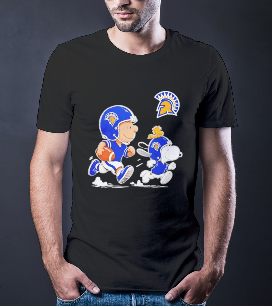 San José State Spartans Charlie Brown Woodstock Snoopy Football NCAA T-Shirt