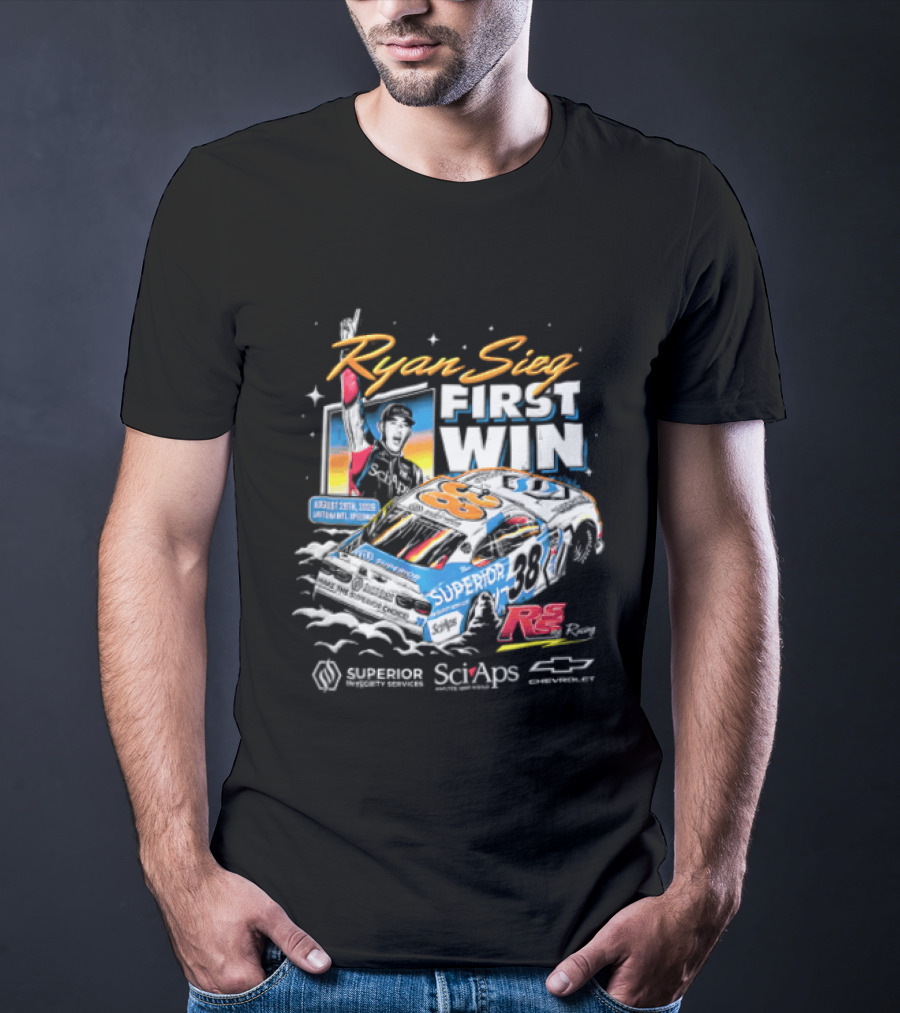 Ryan Sieg First Win August 28th 2026 Daytona Intl Speedway Superior Racing Chevrolet Stock Car Celebrating T-Shirt