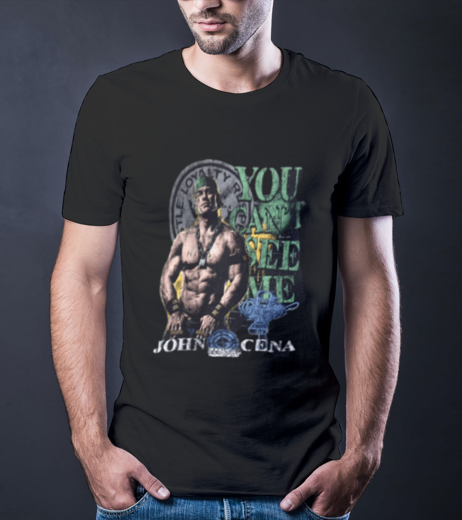 John Cena You Can't See Me Hustle Loyalty Respect Word Life Chain Gang Soldier T-Shirt
