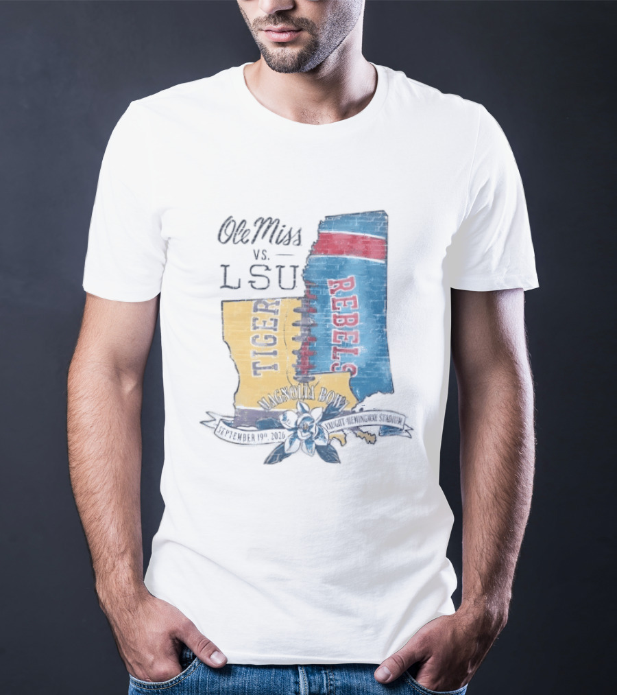 Ole Miss Vs LSU Magnolia Bowl September 19 2026 Vaught Hemingway Stadium T-Shirt