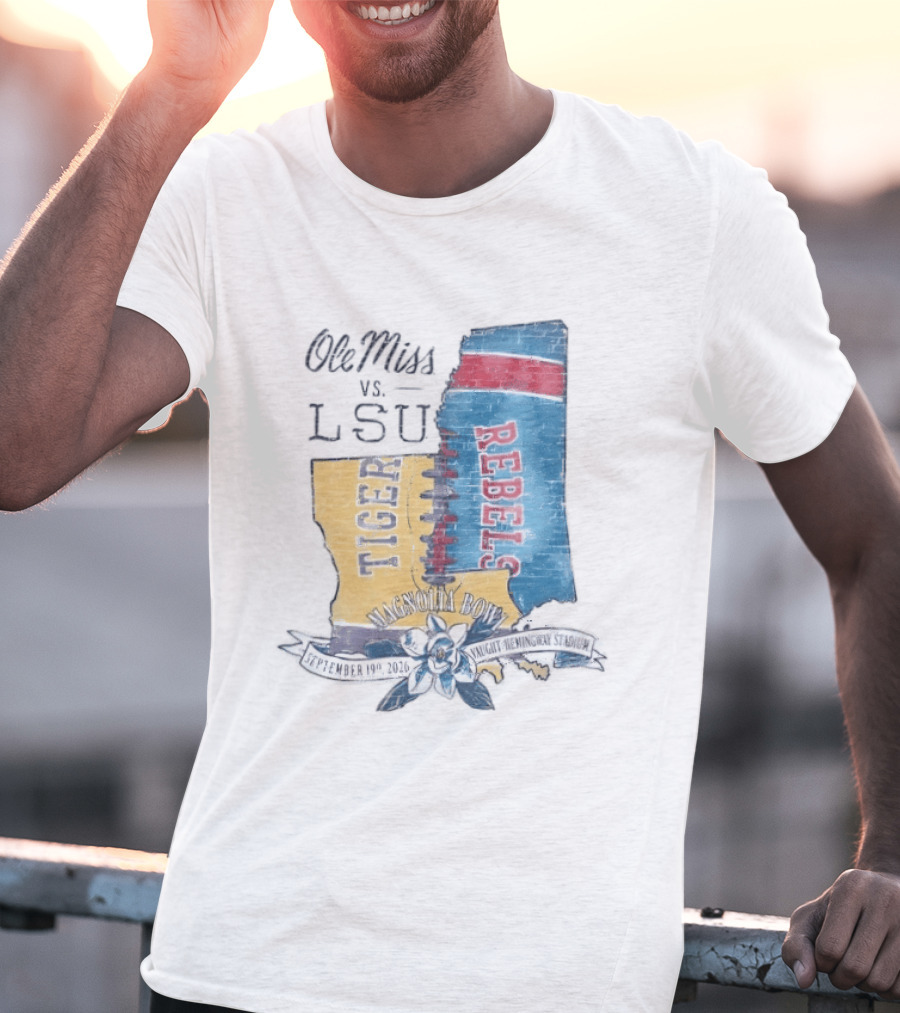 Ole Miss Vs LSU Magnolia Bowl September 19 2026 Vaught Hemingway Stadium T-Shirt