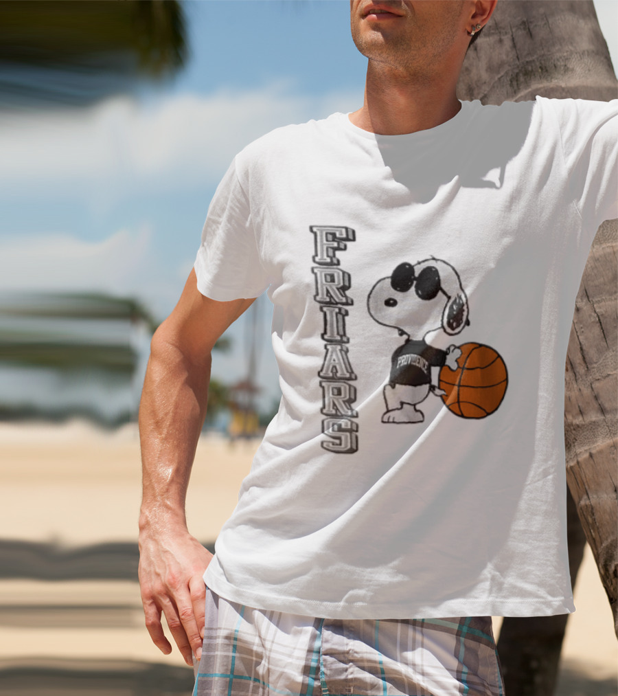 Providence Friars NCAA Snoopy Leaning Basketball Sunglasses T-Shirt