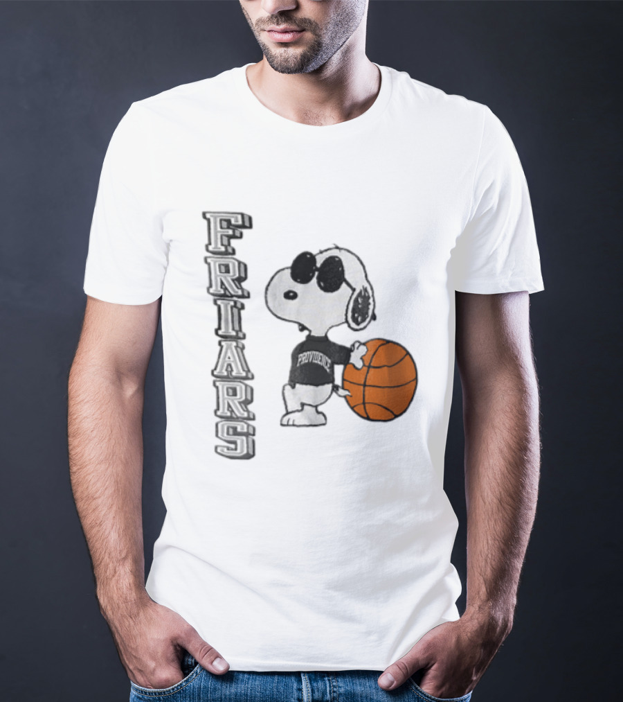 Providence Friars NCAA Snoopy Leaning Basketball Sunglasses T-Shirt