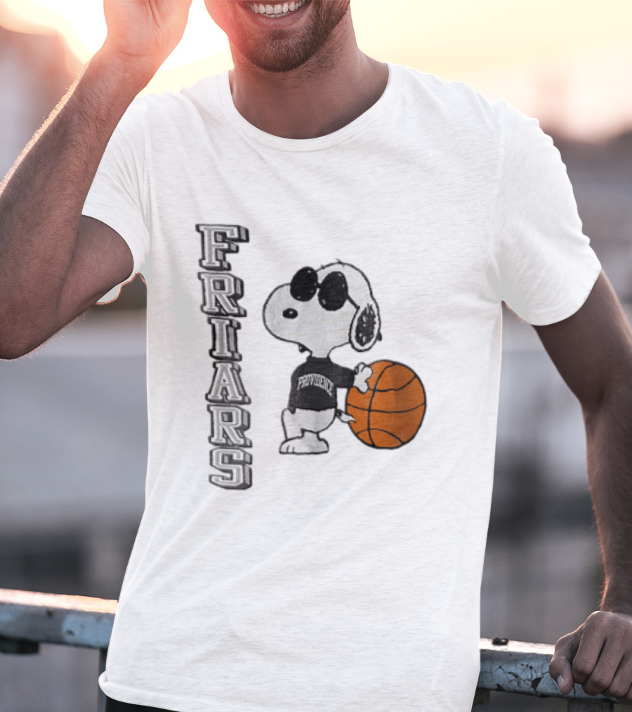Providence Friars NCAA Snoopy Leaning Basketball Sunglasses T-Shirt