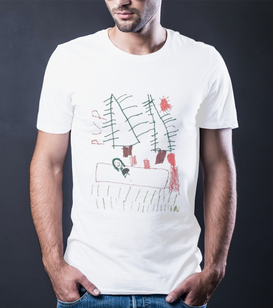 PUP The Dream Is Over Abstract Forest Sketch Sun T-Shirt