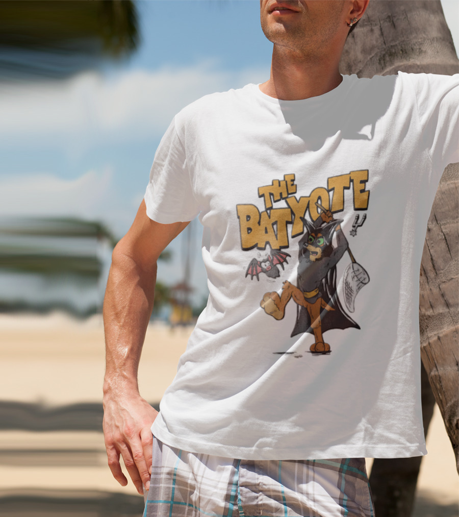 The Bat Yote Coyote Butterfly Net Creature Cartoon San Antonio Spurs NBA T-Shirt