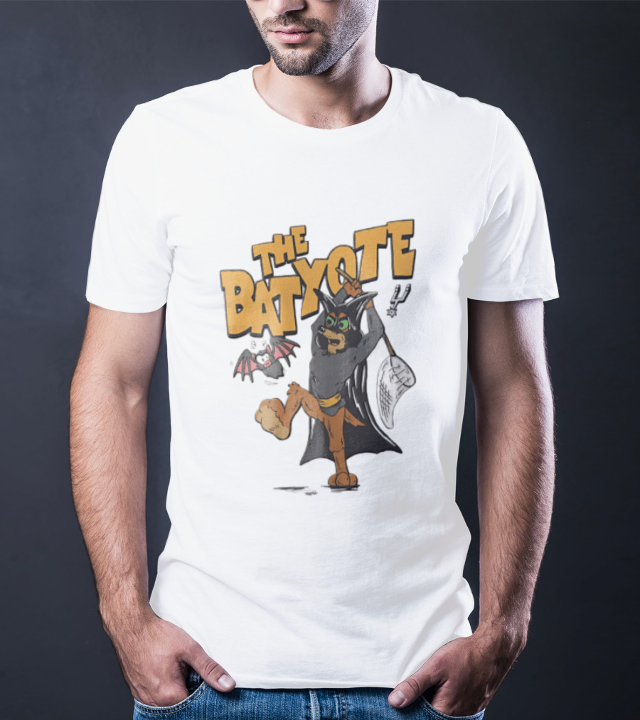 The Bat Yote Coyote Butterfly Net Creature Cartoon San Antonio Spurs NBA T-Shirt