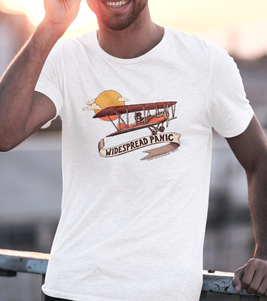 Widespread Panic Biplane Wilmington NC Sunset T-Shirt