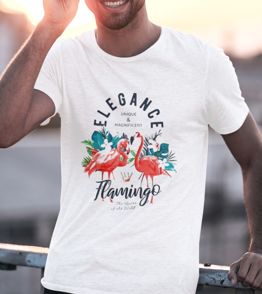 Elegance Unique Magnificent Flamingo The Queen Of The World T-Shirt
