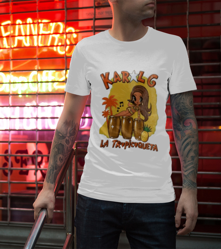 Karol G La Tropicuqueta Tropical Drummer Vibrant Island Vibes T-Shirt