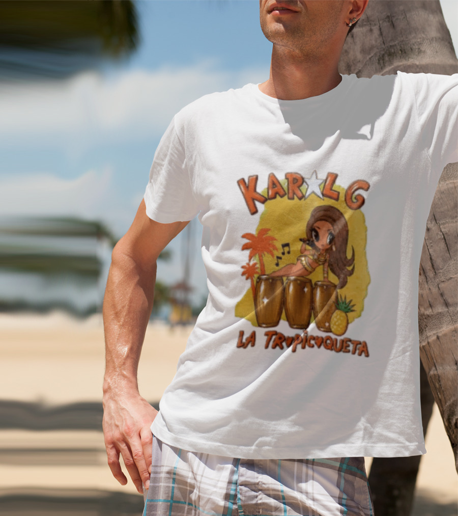 Karol G La Tropicuqueta Tropical Drummer Vibrant Island Vibes T-Shirt
