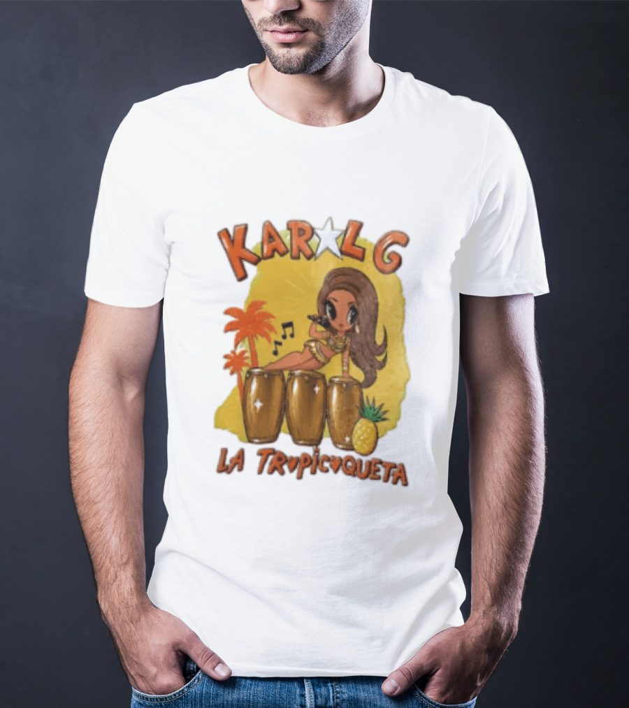 Karol G La Tropicuqueta Tropical Drummer Vibrant Island Vibes T-Shirt