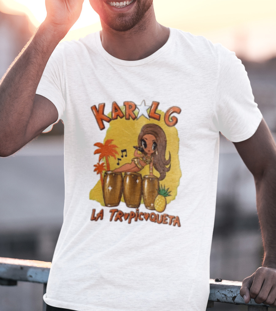 Karol G La Tropicuqueta Tropical Drummer Vibrant Island Vibes T-Shirt