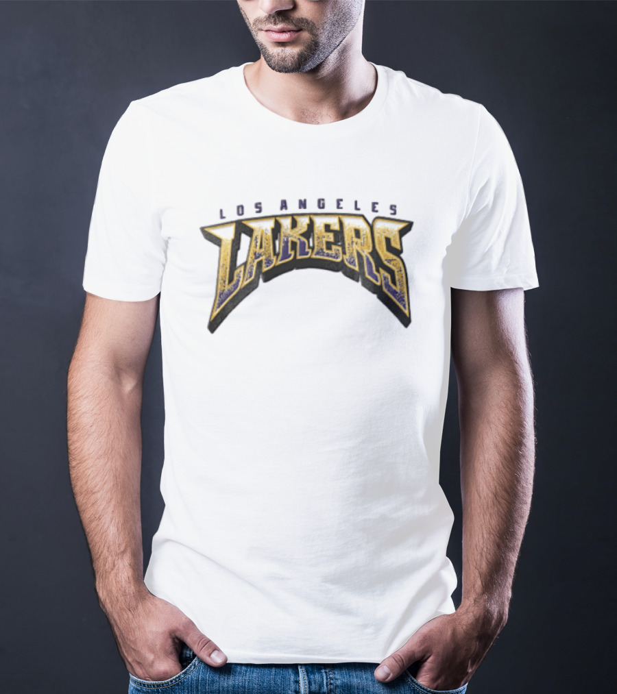 Los Angeles Lakers NBA Distressed Arched Block T-Shirt