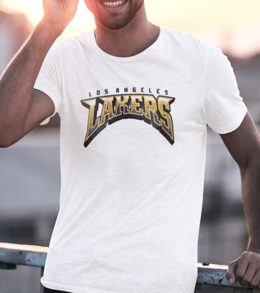 Los Angeles Lakers NBA Distressed Arched Block T-Shirt