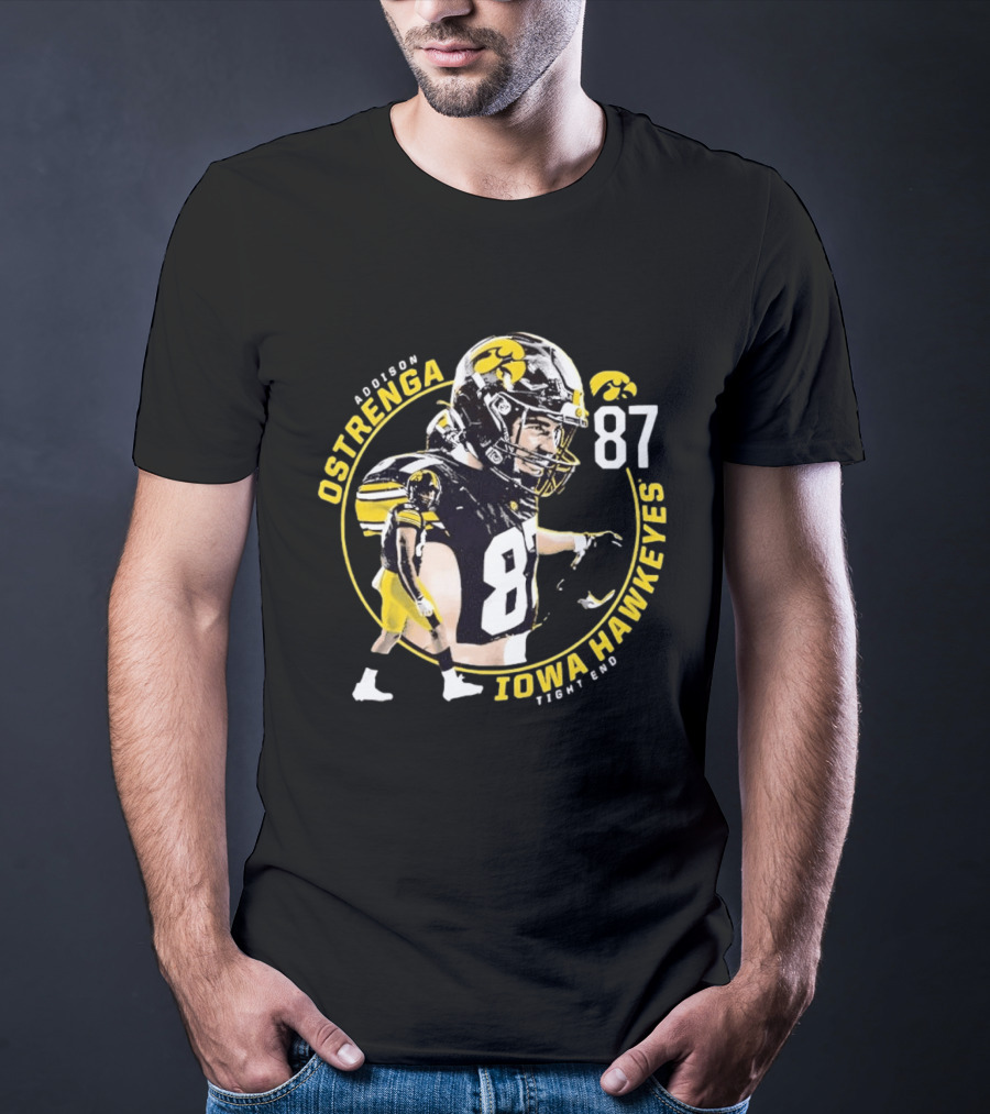Ostrenga 87 Iowa Hawkeyes Tight End T-Shirt