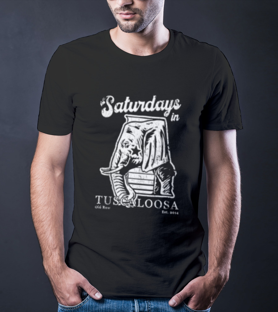 Alabama Crimson Tide NCAA Kyle Row Saturdays Tuscaloosa Elephant 2014 Star T-Shirt