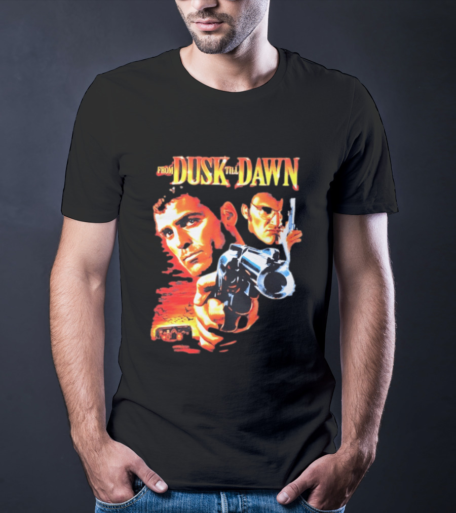 From Dusk Till Dawn Movie Artwork With Two Armed Characters T-Shirt