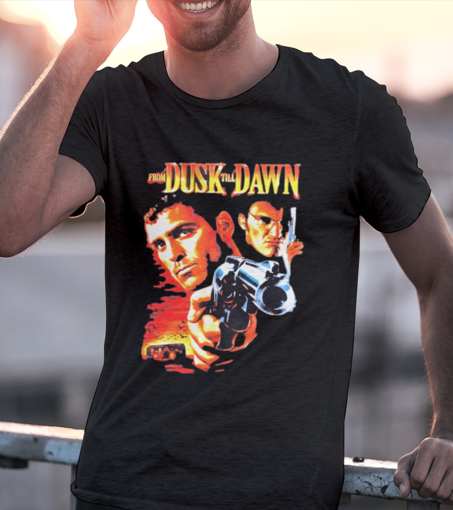 From Dusk Till Dawn Movie Artwork With Two Armed Characters T-Shirt