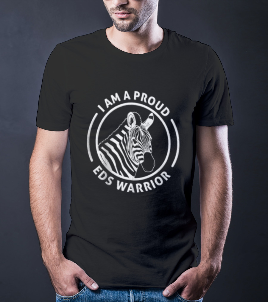 Proud EDS Warrior Zebra Head Inside Circle T-Shirt