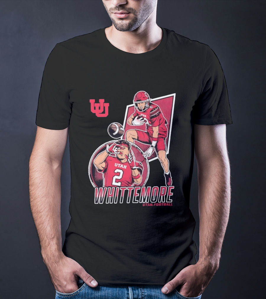 Utah Utes Football Whittemore No 2 Player Collage T-Shirt