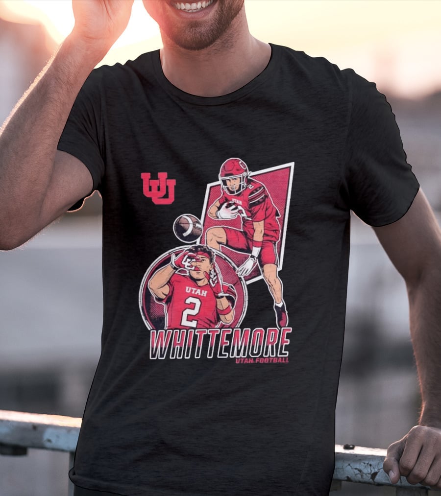 Utah Utes Football Whittemore No 2 Player Collage T-Shirt