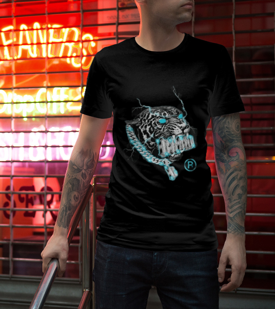 Marvel Black Panther Primal Lightning Panther With Blue Chain T-Shirt