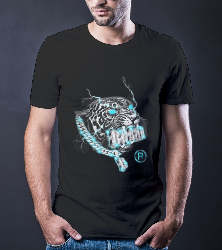 Marvel Black Panther Primal Lightning Panther With Blue Chain T-Shirt
