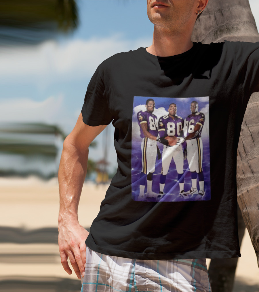 Randy Moss Cris Carter Jake Reed Minnesota Vikings Legendary Trio Football Players T-Shirt