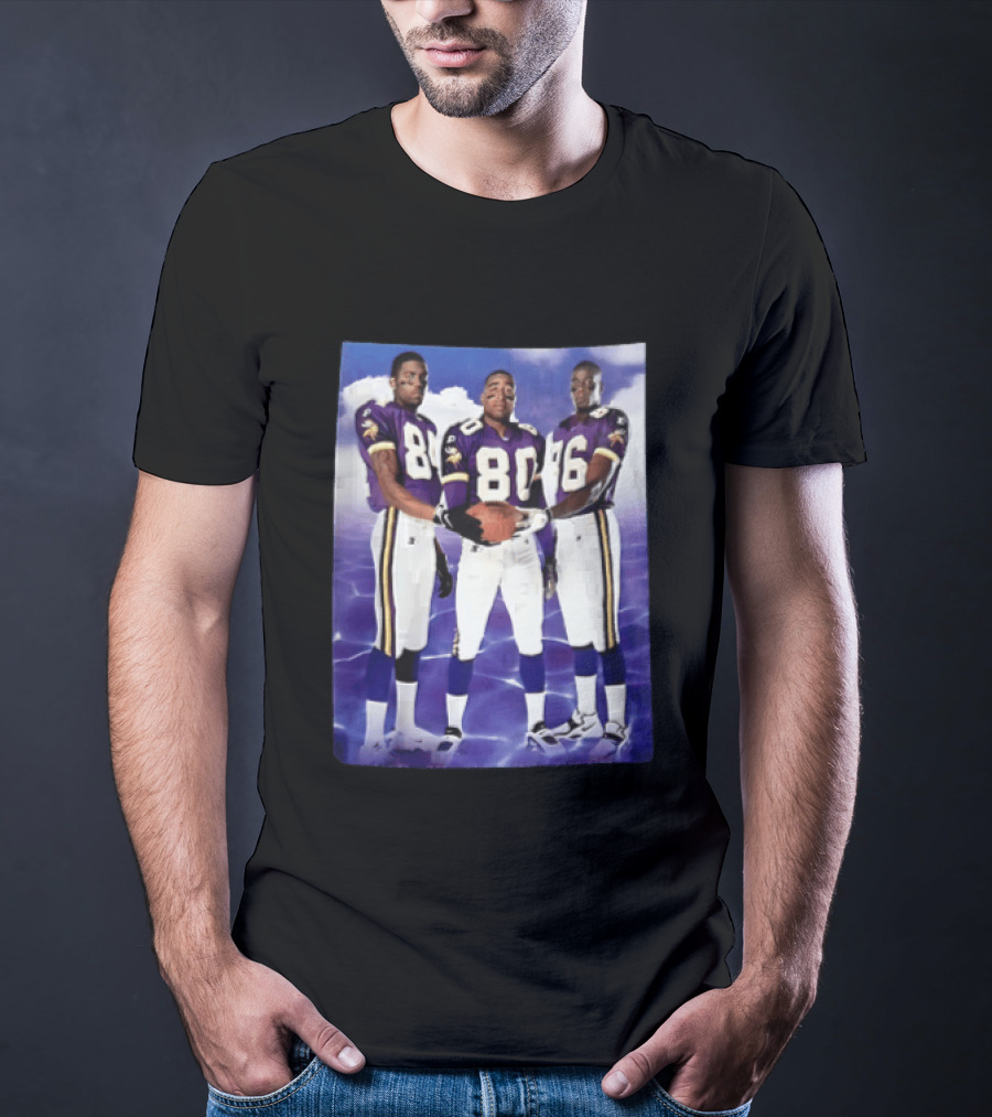 Randy Moss Cris Carter Jake Reed Minnesota Vikings Legendary Trio Football Players T-Shirt