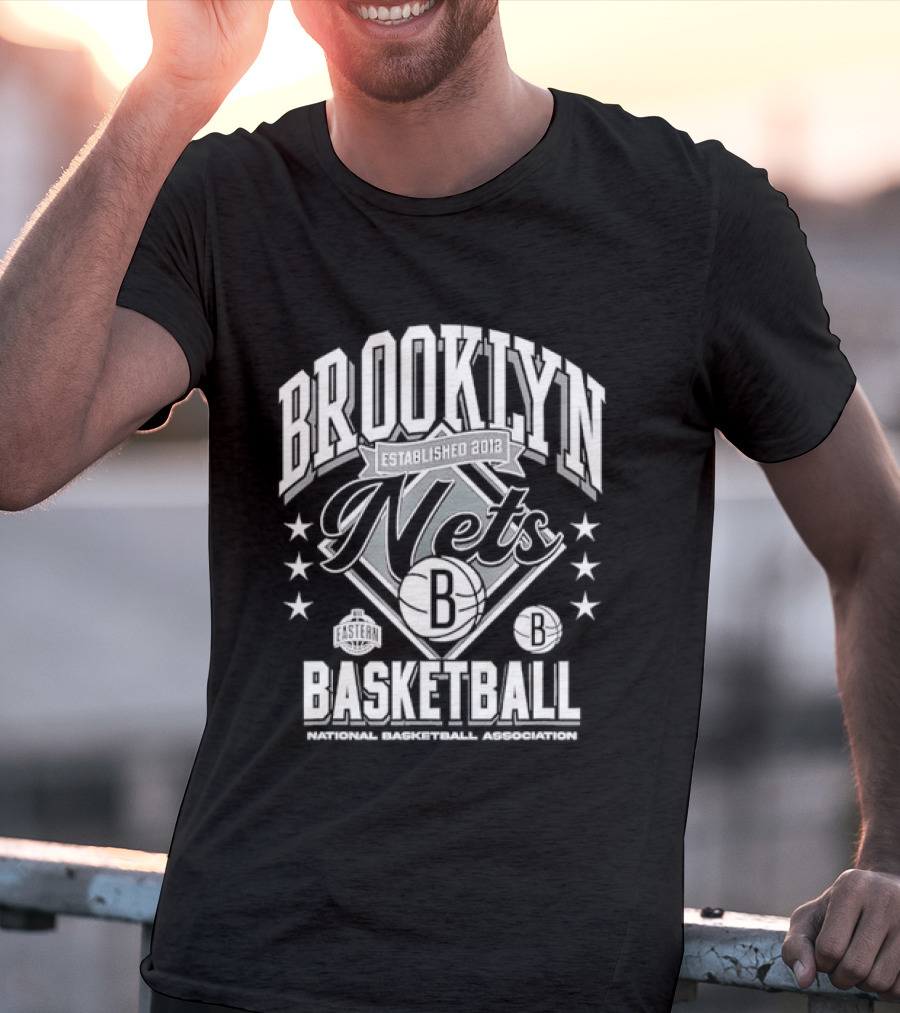 Brooklyn Nets Basketball NBA Stars And Stripes T-Shirt