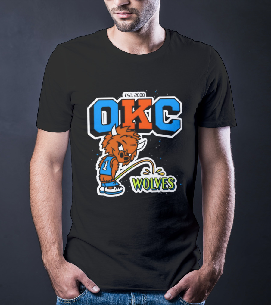 OKC Bison 2008 No 1 Jersey Vs Wolves T-Shirt
