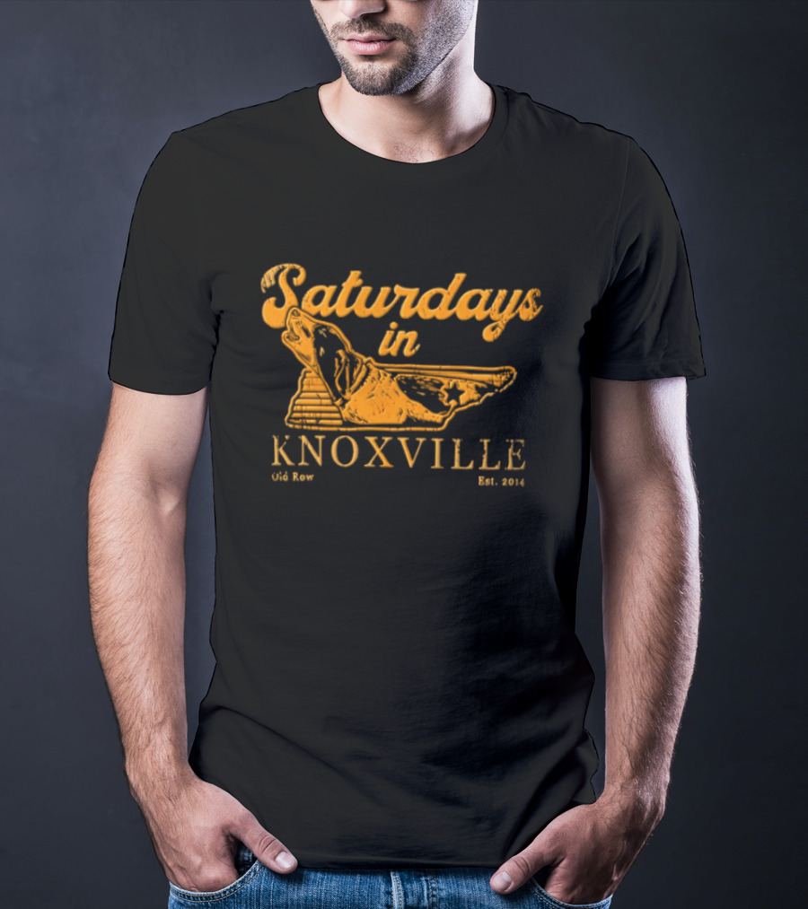 Saturdays In Knoxville Old Row 2014 Howling Dog Tennessee State T-Shirt