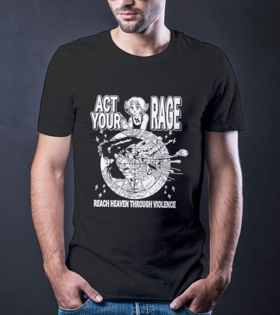 Ranze Eto Act Your Rage Reach Heaven Through Violence Anime Manga T-Shirt