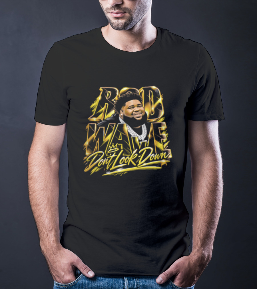 Rod Wave Don't Look Down Bold Gold T-Shirt