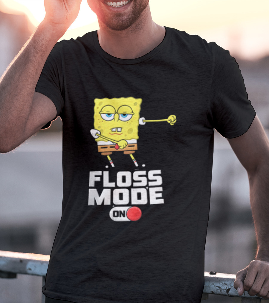 Squarepants Floss Mode On With Dabbing T-Shirt