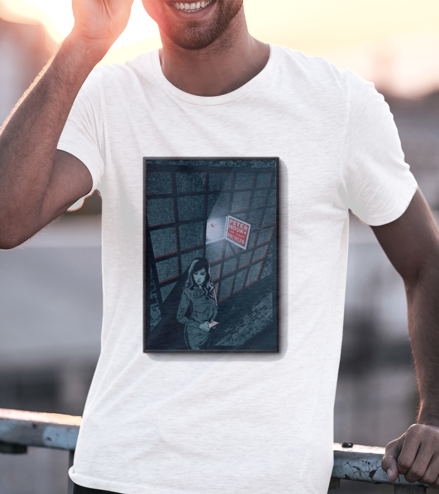 Peter Hook And The Light 9 18 2026 Del Mar CA Tour Woman In Dress Guard غرفة المراقبة T-Shirt
