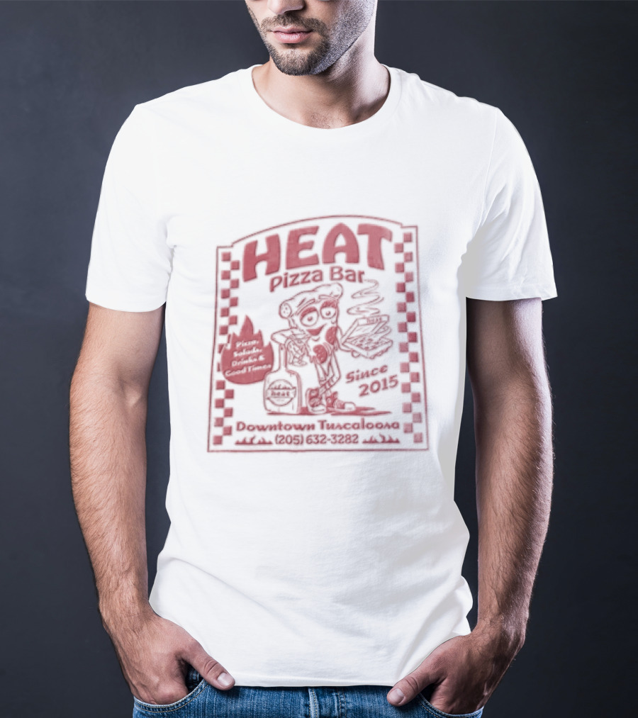 HEAT Pizza Franco Delivery Bear With Sizzling Pie T-Shirt