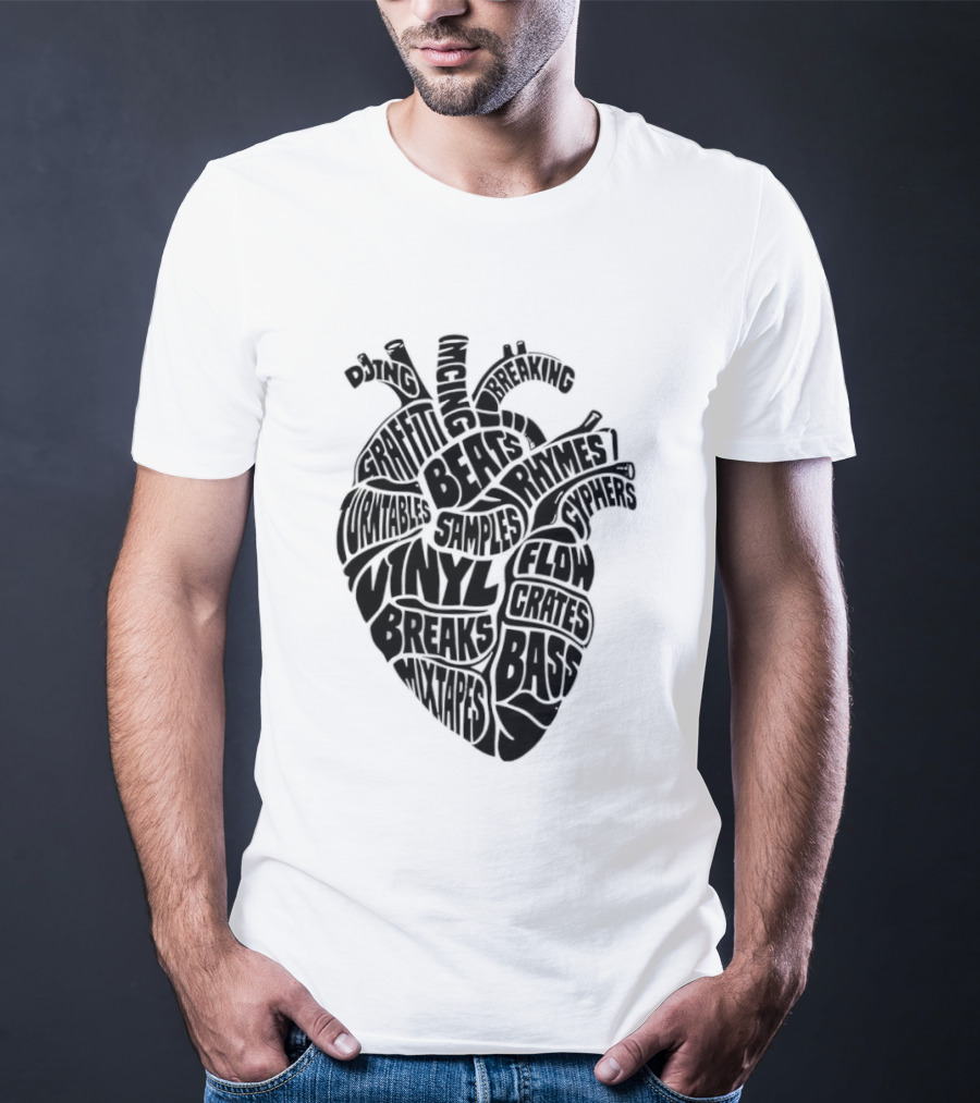 Heartbeat Of Hip Hop Culture Anatomy T-Shirt