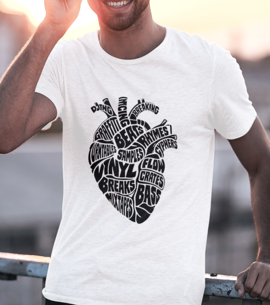 Heartbeat Of Hip Hop Culture Anatomy T-Shirt