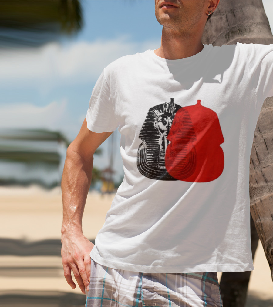 Pyramids Half Marathon Store The Tut Edit Egyptian Pharaoh Mask T-Shirt